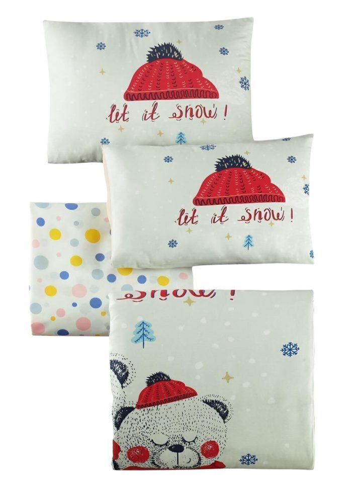 4 dalių patalynės užvalkalų komplektas SNOW |100x150