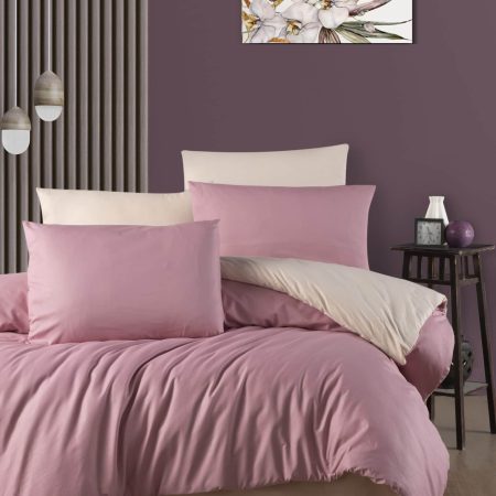 Patalynės komplektas VICTORIA rožinis/kreminis 4 dalių,180x200