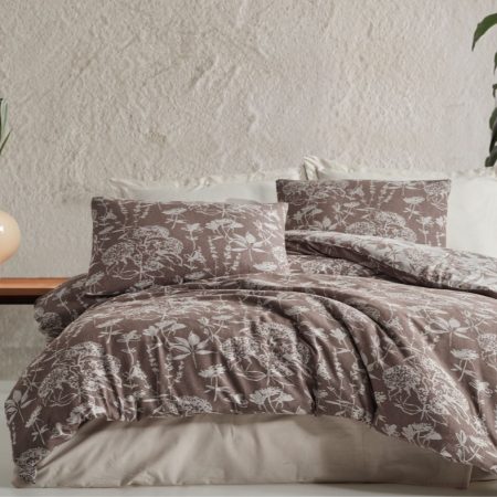 Patalynės komplektas, washed technologija, rudas BELLA