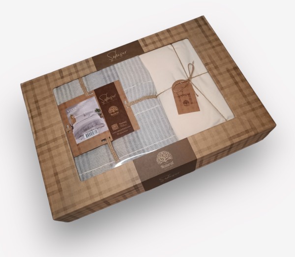 6 dalių patalynės užvalkalų komplektas Vista (pilkas; 200x220)