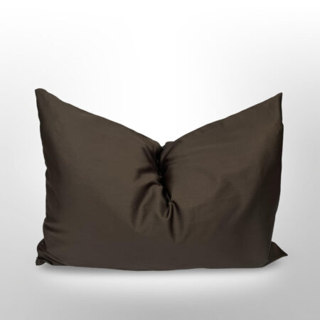 Tamsiai rudos spalvos satino pagalvių užvalkalas