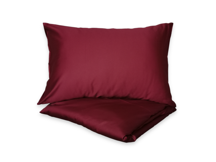 Bordo satino patalynes komplektas