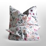 Satino patalynės komplektas su gėlėmis Floral sulankstytas
