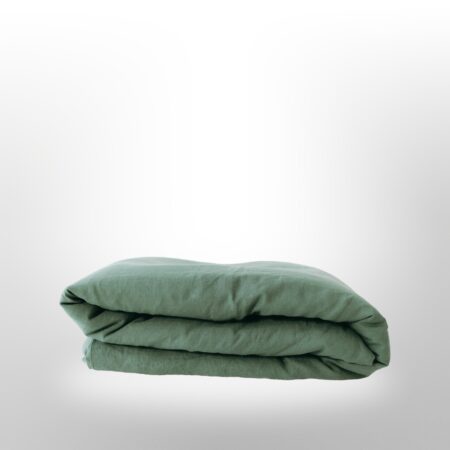 Žalias lininis atnklodės užvalkalas