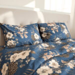 Premium satino patalynės užvalkalų komplektas flower Flower premium satino patalynės komplektas