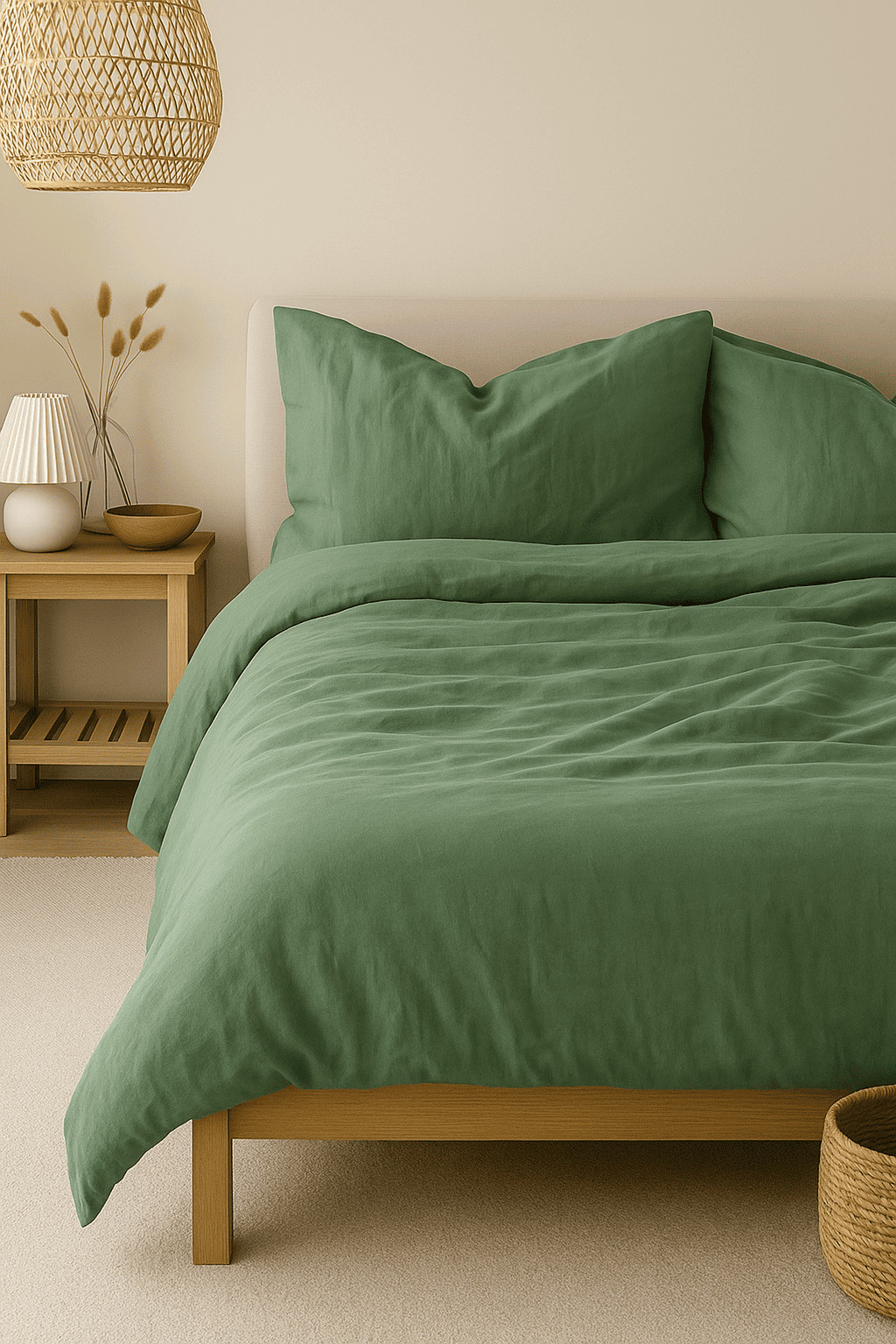 tamsiai žalio lino patalynė straipsniui Tamsiai žalio lino patalynė straipsniui