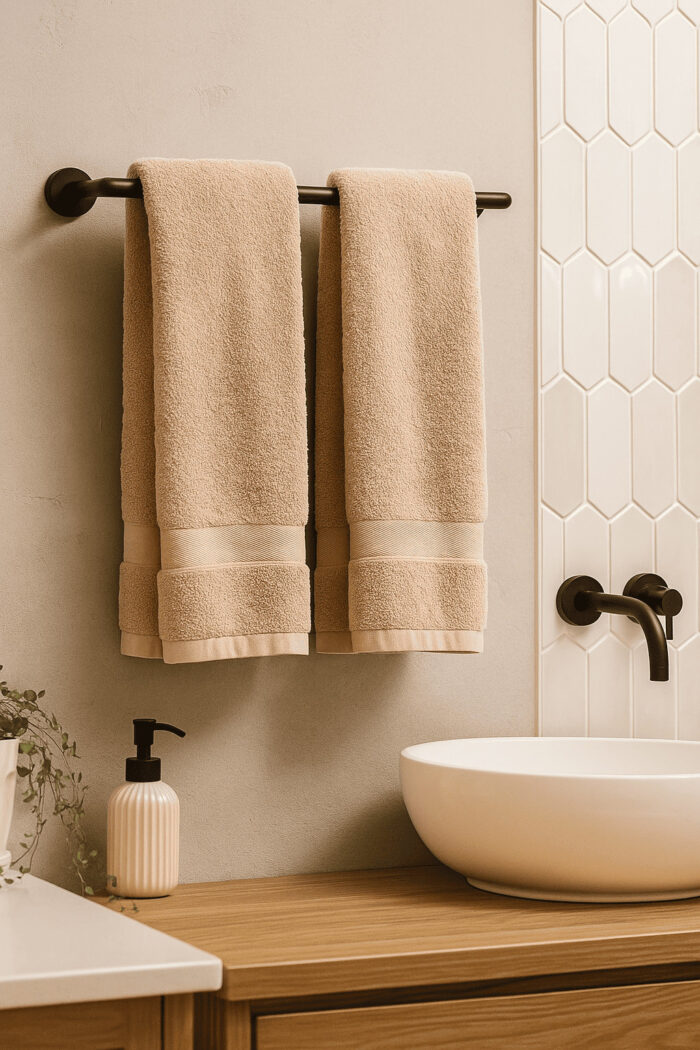 Egiptietški rankšluosčiai Sand smėlio spalvos Egiptietiški rankšluosčiai Sand šviesiai rudos spalvos