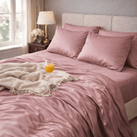 Premium satino komplektas Dusty Pink