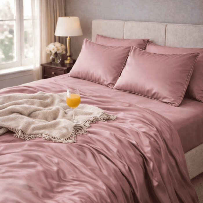 Premium satino komplektas Dusty Pink