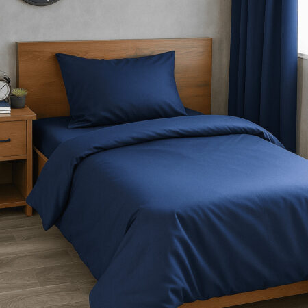 Premium satino patalynės komplektas berniukui Dark Blue