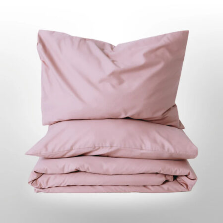 Rožinis satino komplektas dusty pink