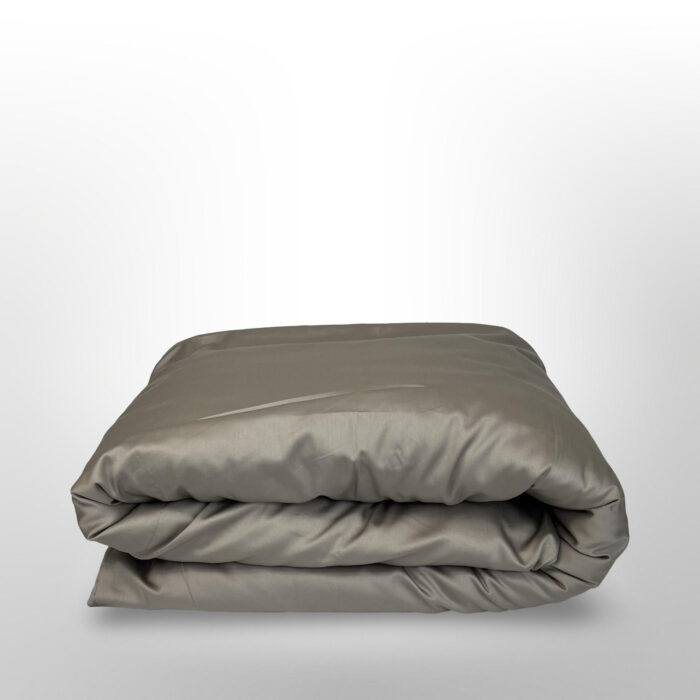 Taupe p[remium satino antklodės užvalkalas