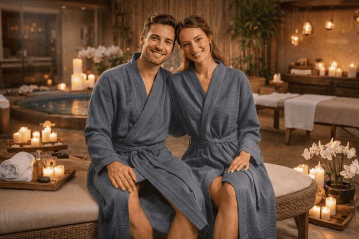 Vaflinis chalatas antrasit unisex