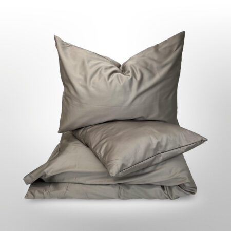 Taupe patalynės komplekto užvalkalai, premium satinas