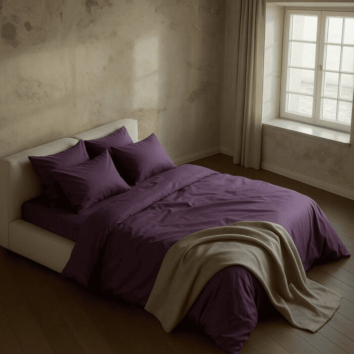 Slyvų spalvos patalynės komplektas Plum