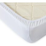 Paklodė su guma balta, satinas