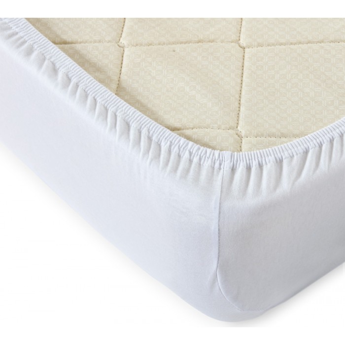 Paklodė su guma balta, satinas