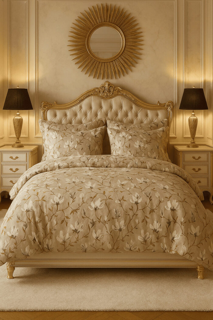 Premium satino patalynės komplektas Magnolia elegance