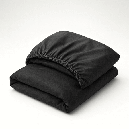 Antracito spalvos premium satino paklodė su guma Antracit premiums satino paklodė su guma