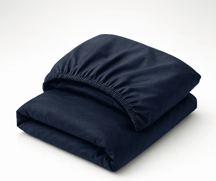 Premium satino paklodė su guma Navy