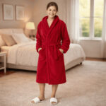 Bordo spalvos chalatas mergaitėms