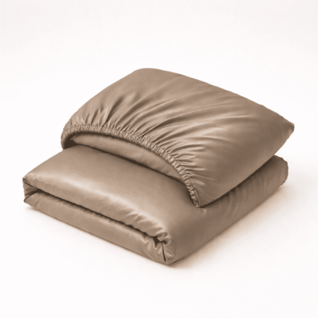 Paklodė su guma premium satino Taupe