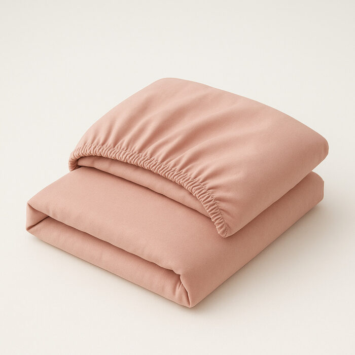 Dusty Pink Premium satino paklodė su guma
