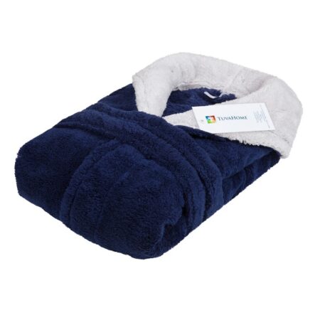 tamsiai mėlynas chalatas berniukams, minkštas, švelnus