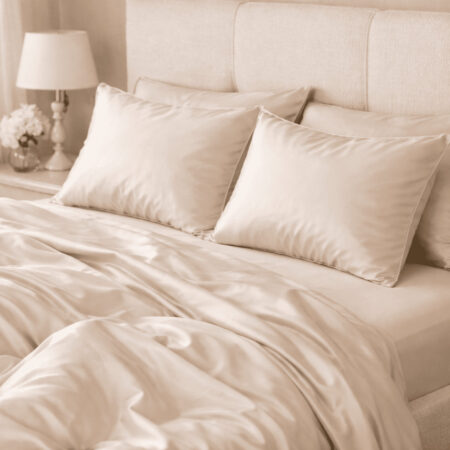 Premiumsatino komplektas Beige spalvos
