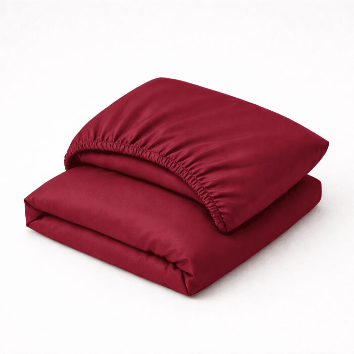 Bordo spalvos paklodė su guma Burgundy
