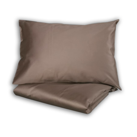 Brown premium satino pagalvės užvalkalas