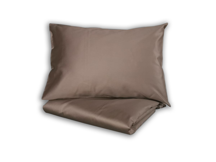 Brown premium satino pagalvės užvalkalas