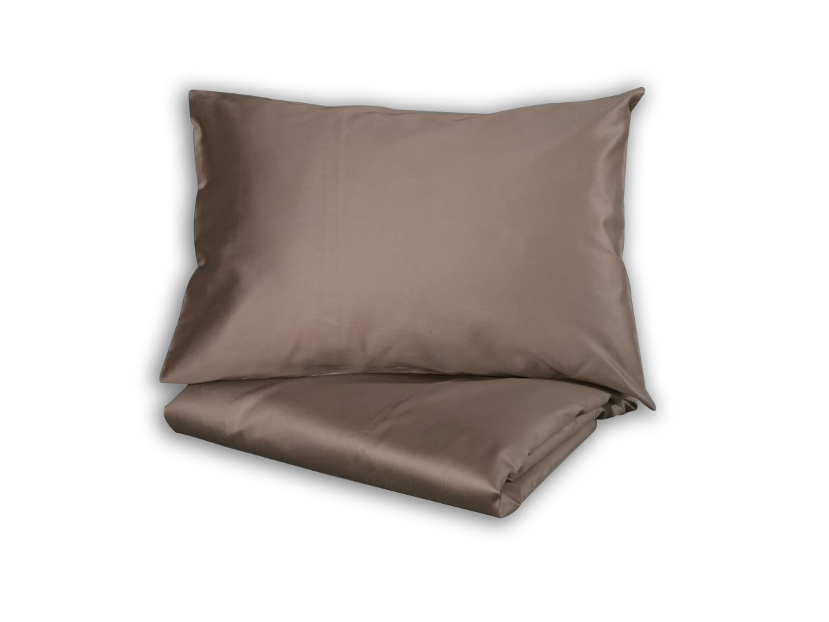 Brown premium satino pagalvės užvalkalas