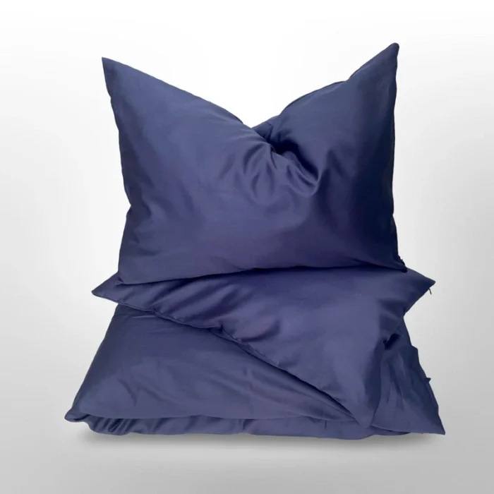 Premium satino patalynės komplektas BLUE