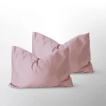 Premiu satino pagalvių užvalkalai dusty pink, rožinės spalvos