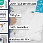 Unisex balto chalato sertifikatas