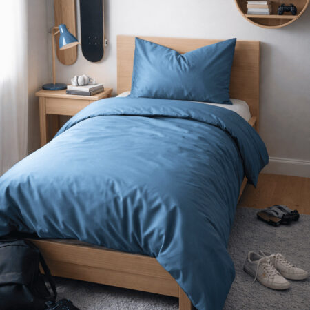 Premiumsatino komplektas Paugliui mėlynos spalvos