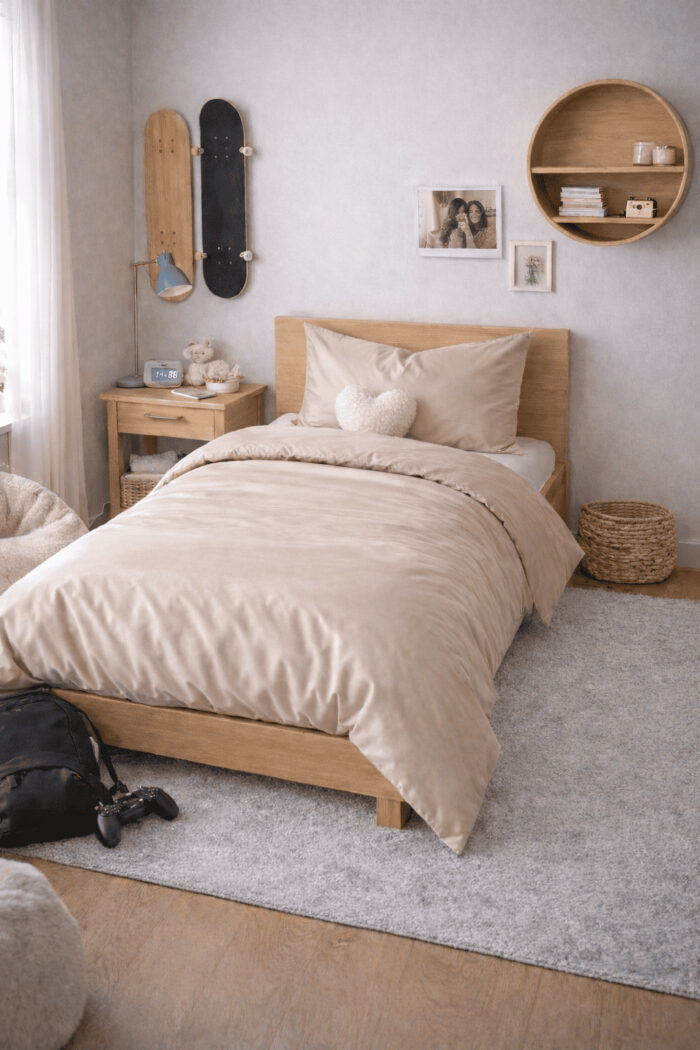 PREMIUM satino komplektas vaikams Olive dream