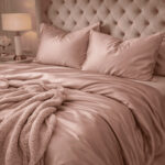 Premium satino komplektas dark ecru