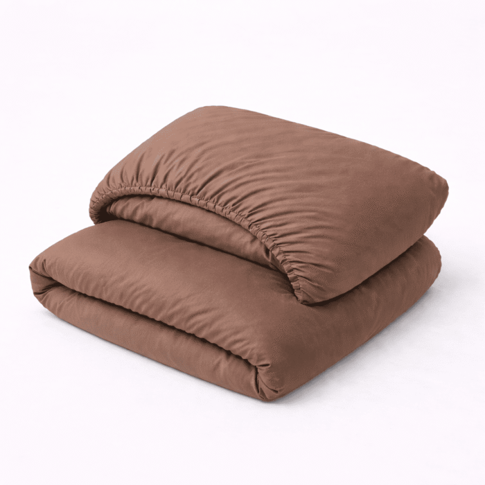 Premium satino paklodė su guma BROWN