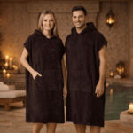 SPA/paplūdimio pončas su gobtuvu |100 % medvilnė | Unisex