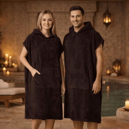Rudos spalvos pončai pirčiai ir spa