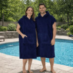 SPA/paplūdimio pončas su gobtuvu |100 % medvilnė | Unisex