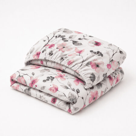 Premium satino paklodė su guma FLORAL