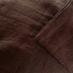 Minkštinto lino patalynės komplektas DARK BROWN