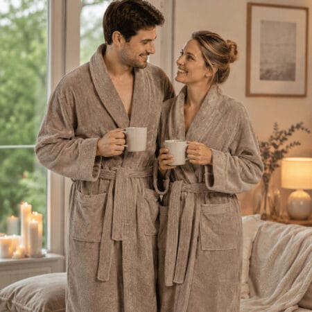 Minkštas bambuko ir medvilnės chalatas „Fango“| Unisex