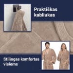 Minkštas, šiltas veliūrinis chalatas