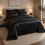 Premium satino patalynės komplektas BLACK