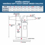 vaikisko-chalato-soft-dydziu-lentele Vaikiškas chalatas „Soft Touch Junior“ | 100 % medvilnė