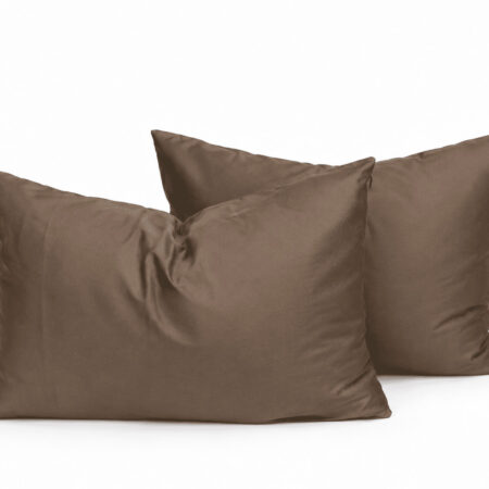 Premium satino pagalvės užvalkalai BROWN